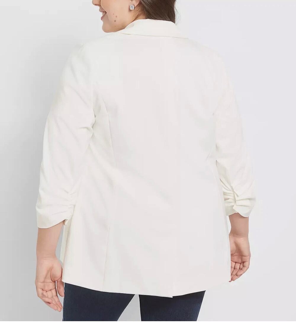 NWT Lane Bryant $109 Women's 20 Perfect Drape Blazer in Egret